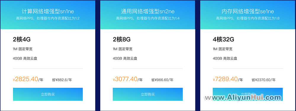 网络增强通用型云服务器优惠价格表