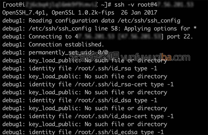 ssh -v root@IP地址