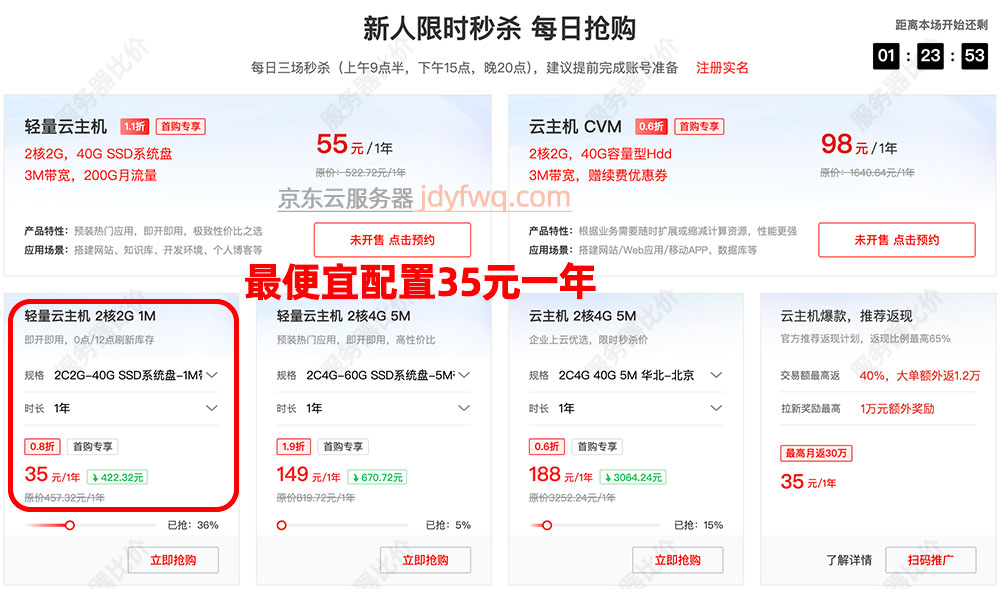 2025京东云服务器租赁优惠价格
