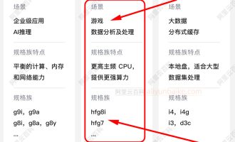 游戏行业如何选择阿里云服务器ECS实例规格族？